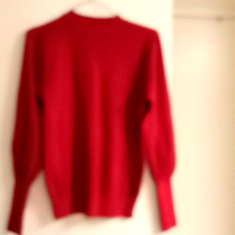 RED. SWEATER